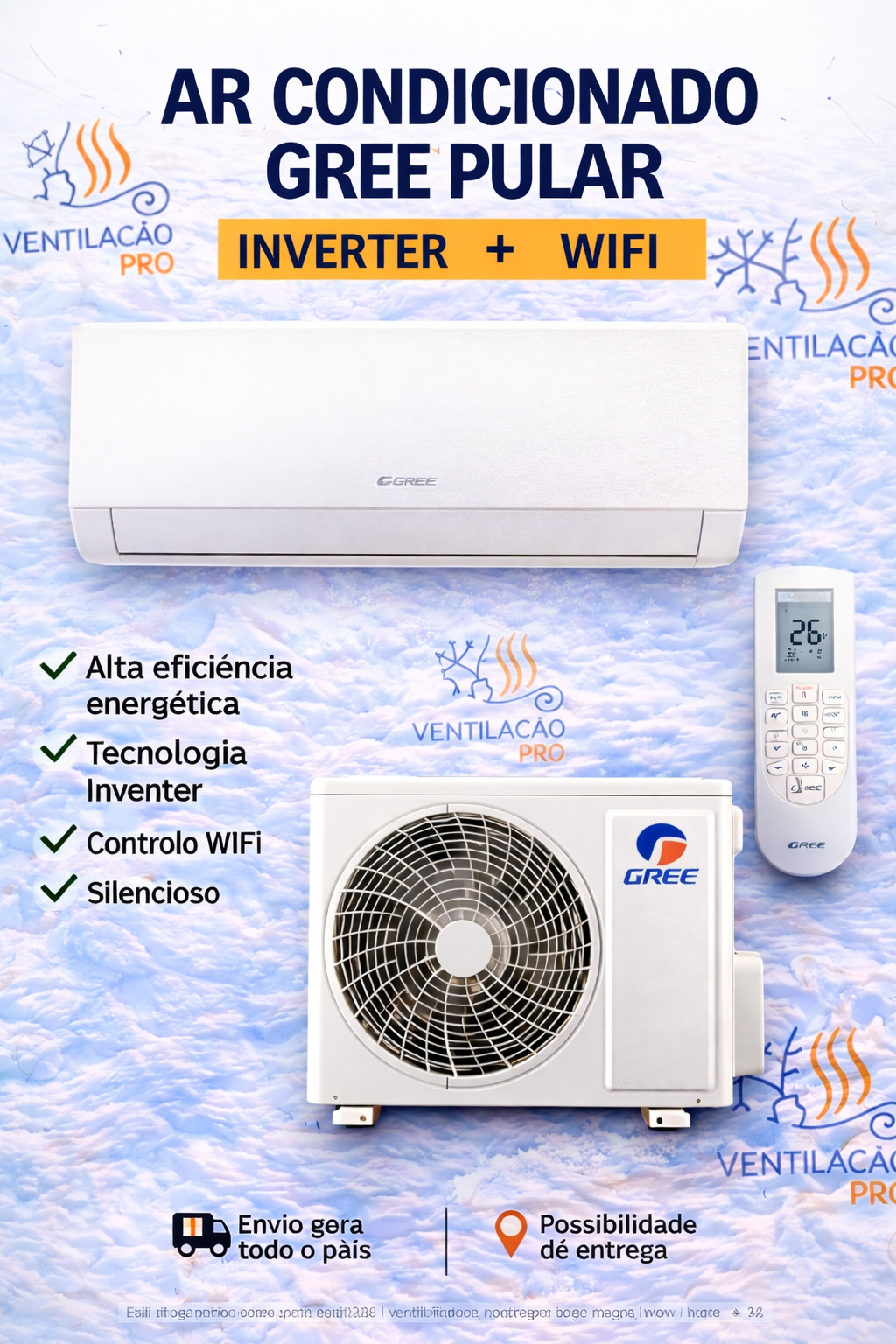 Ar condicionado Gree Pular 18000 BTU Wi-Fi Ar condicionado Gree Pular 18000 BTU Wi-Fi