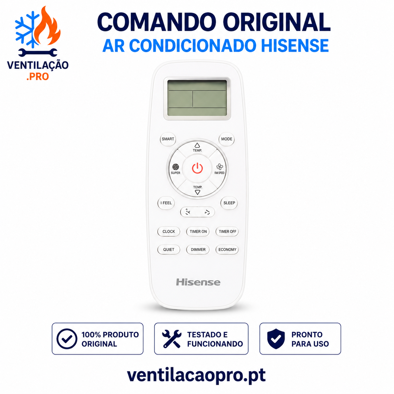 Comando Hisense CA25YR03W/CA35YR03W K1810196 Comando Hisense CA25YR03W/CA35YR03W K1810196