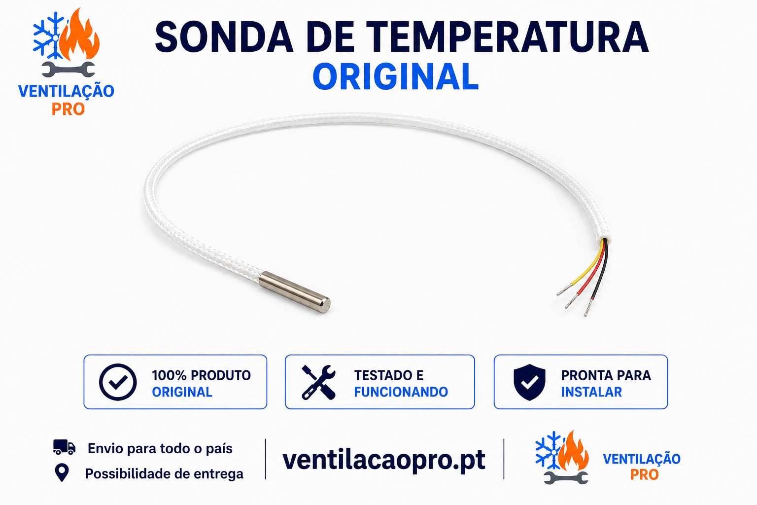 Kit de sondas exteriores Daitsu Cool Pro DS12KKD — EU1822634 / EU1831029 / EU1822633 Kit de sondas exteriores Daitsu Cool Pro DS12KKD — EU1822634 / EU1831029 / EU1822633