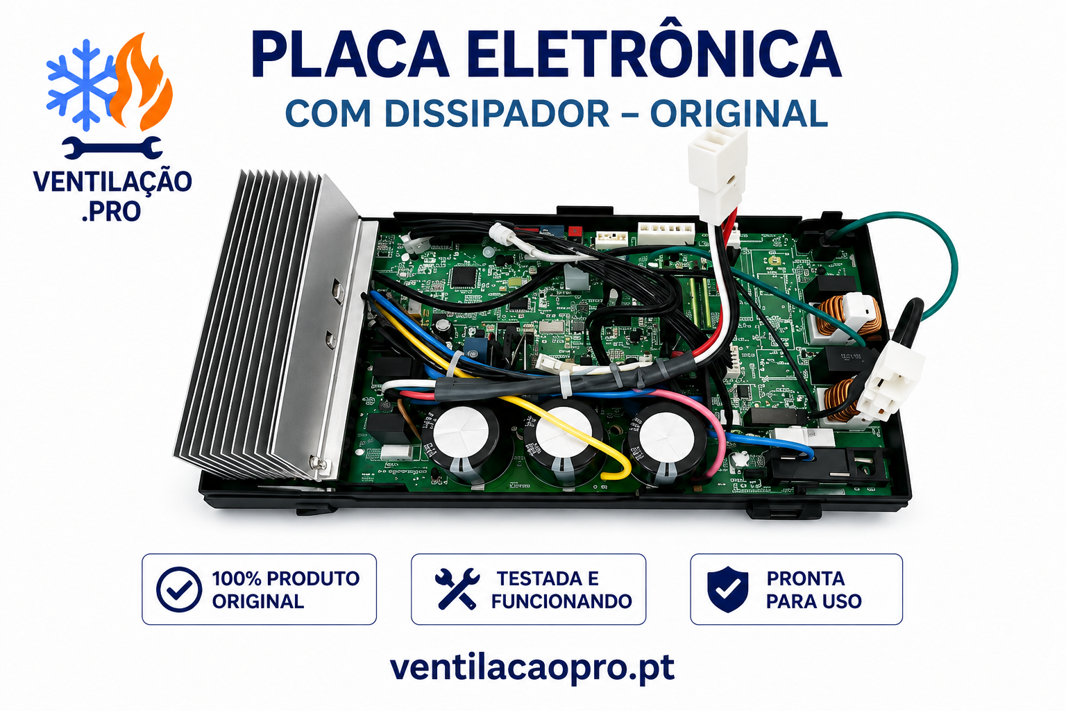 Placa eletrónica IPM exterior Mitsubishi MUZ-GA35VA-E2 E22B40451 Placa eletrónica IPM exterior Mitsubishi MUZ-GA35VA-E2 E22B40451
