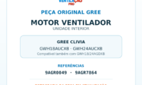 Ventilador interior Gree Clivia GWH18/24AUCXB Ventilador interior Gree Clivia GWH18/24AUCXB
